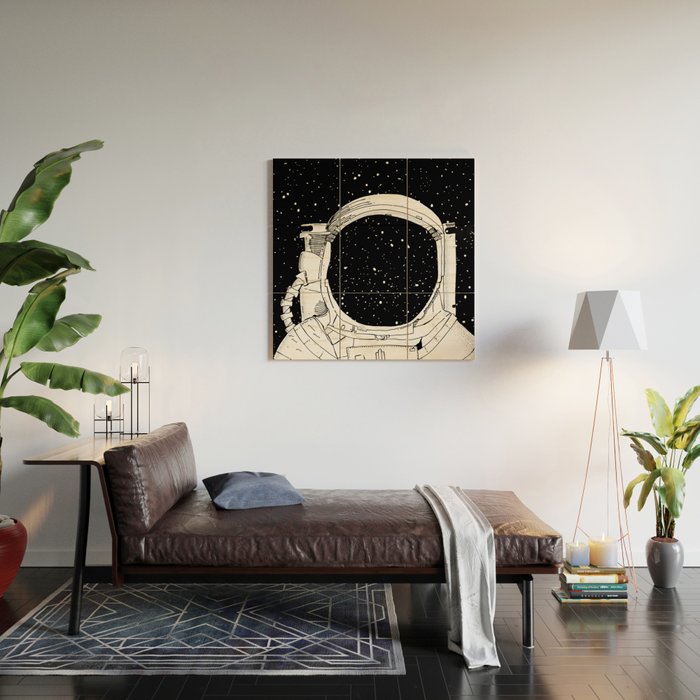 Astronaut Wood Wall Art Gallery Image 2