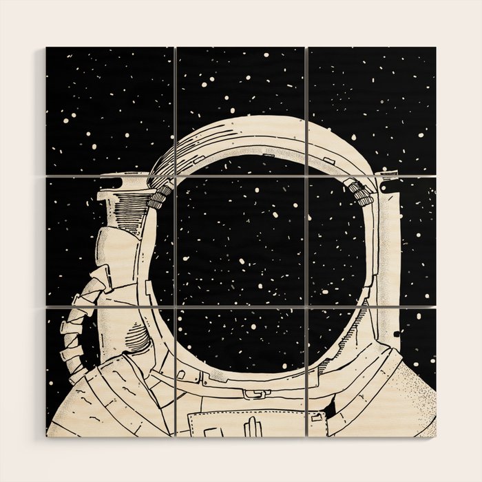 Astronaut Wood Wall Art Gallery Image 1