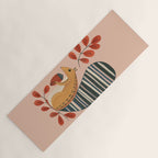 Squirrel in a Pink Autumn Yoga Mat Gallery Image 1