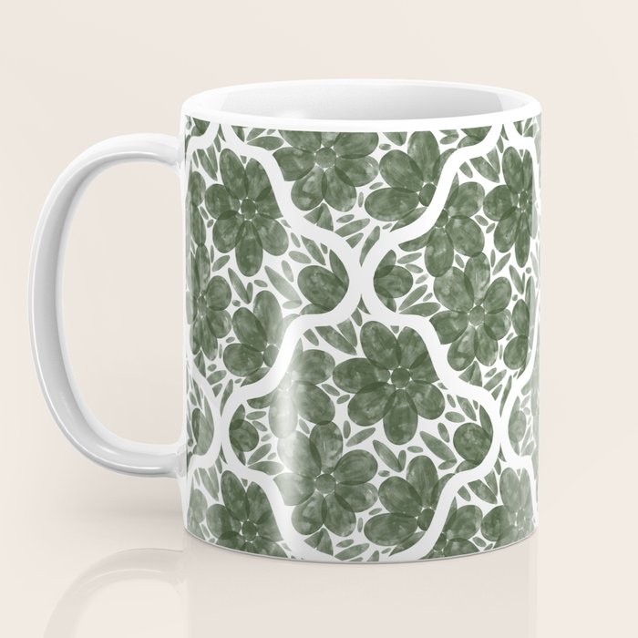 Green Petals Oasis Motif Coffee Mug Gallery Image 3