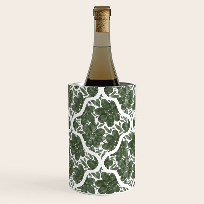 Green Petals Oasis Motif Wine Chiller Gallery Image 3