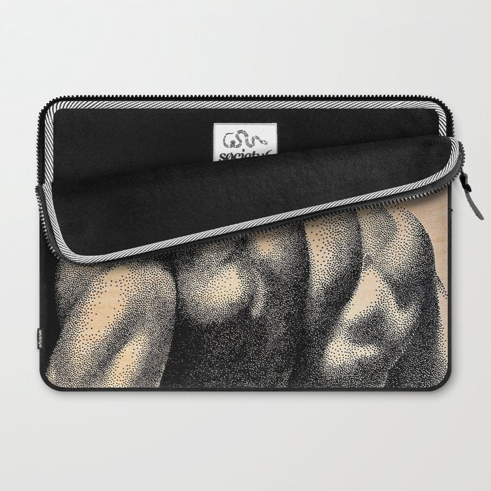 Grained 2 - NOODDOOD painting on wood Laptop Sleeve Gallery Image 2