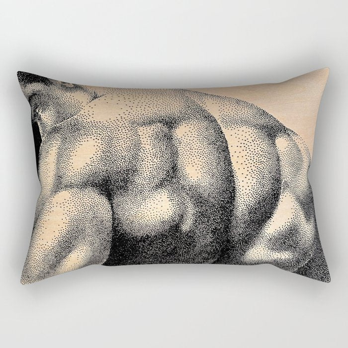 Grained 2 - NOODDOOD painting on wood Rectangular Pillow Gallery Image 2