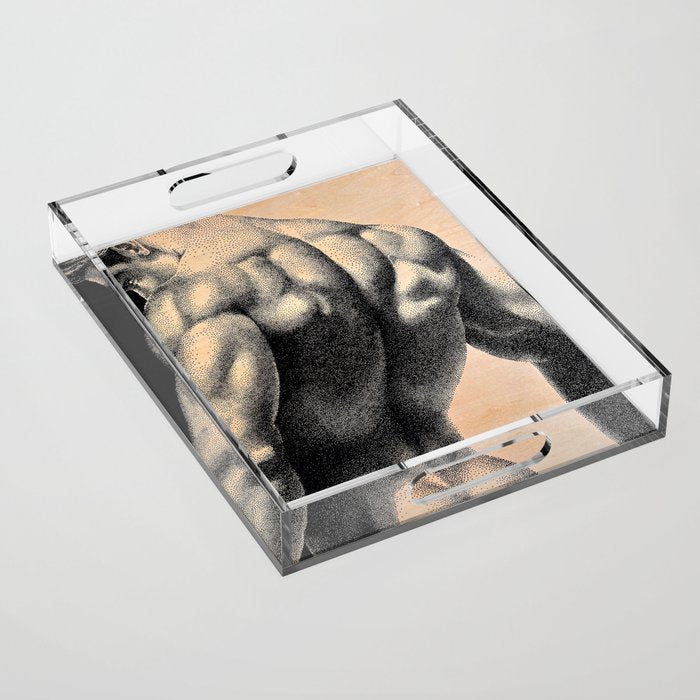 Grained 2 - NOODDOOD painting on wood Acrylic Tray Gallery Image 1