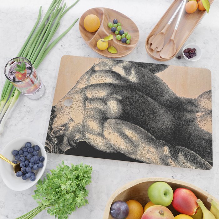 Grained 2 - NOODDOOD painting on wood Cutting Board Gallery Image 2