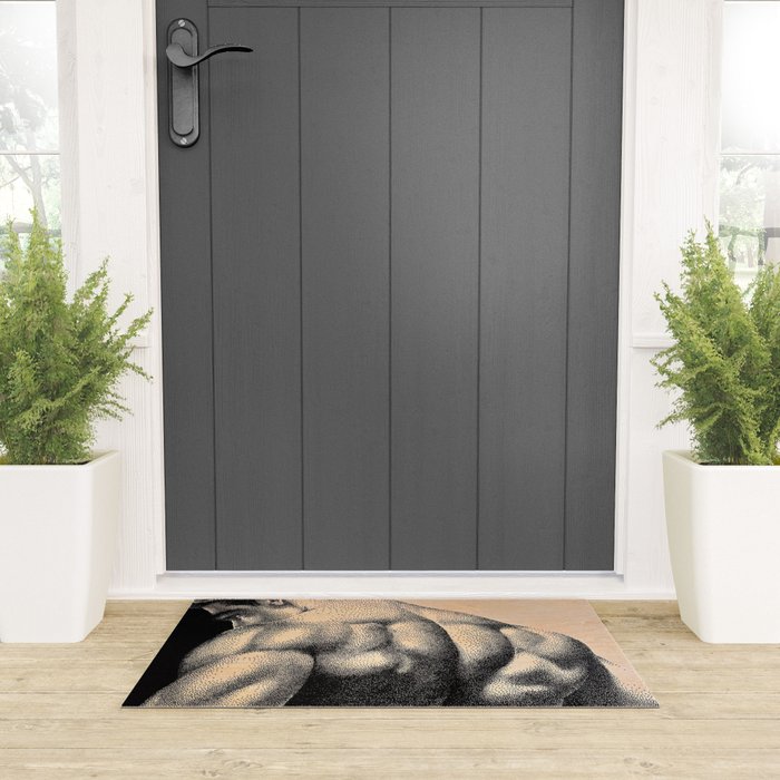 Grained 2 - NOODDOOD painting on wood Welcome Mat Gallery Image 3