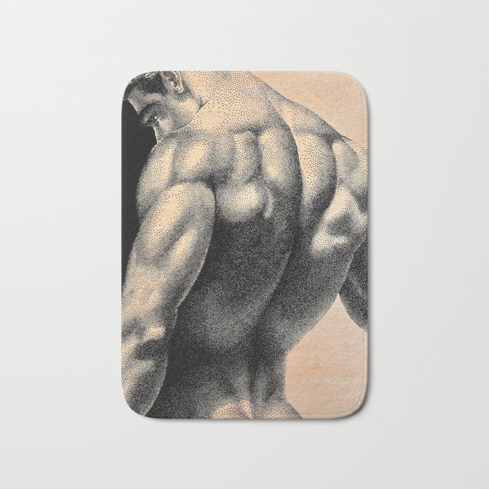 Grained 2 - NOODDOOD painting on wood Bath Mat Gallery Image 1