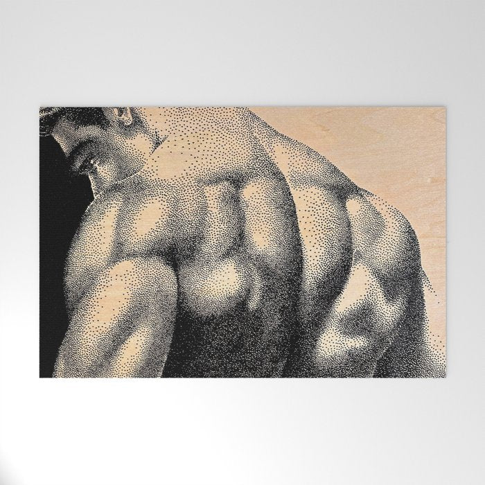 Grained 2 - NOODDOOD painting on wood Welcome Mat Gallery Image 1
