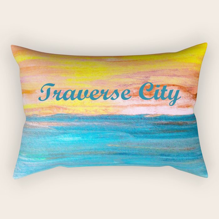 Traverse City Sunset Dream Rectangular Pillow Gallery Image 2