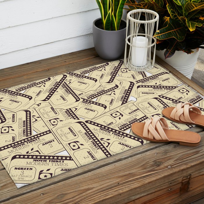 Movie tickets Outdoor Rug Gallery Image 2