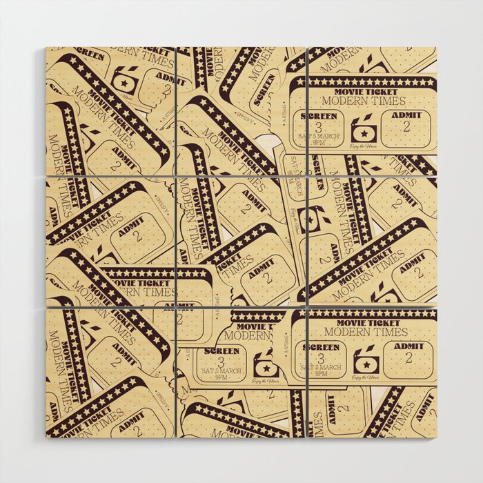 Movie tickets Wood Wall Art Gallery Image 1