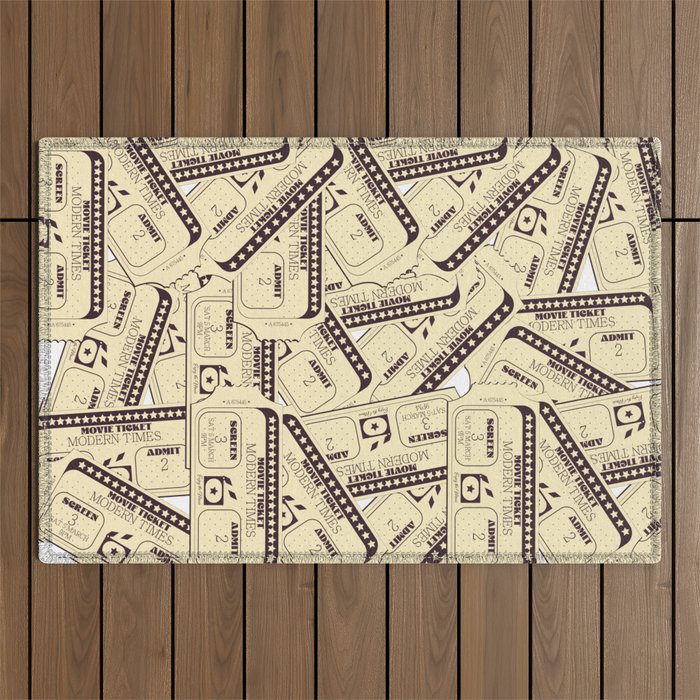 Movie tickets Outdoor Rug Gallery Image 1