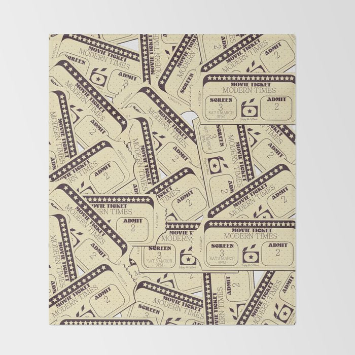 Movie tickets Throw Blanket Gallery Image 2