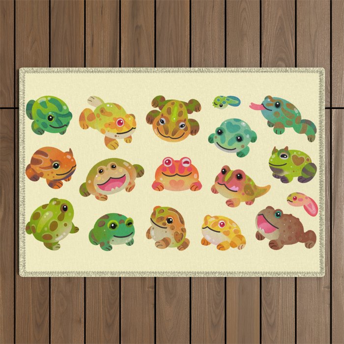 Horned frog - bright Outdoor Rug Gallery Image 1