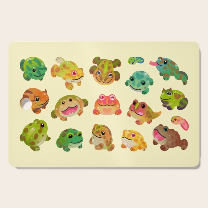 Horned frog - bright Cutting Board Gallery Image 1