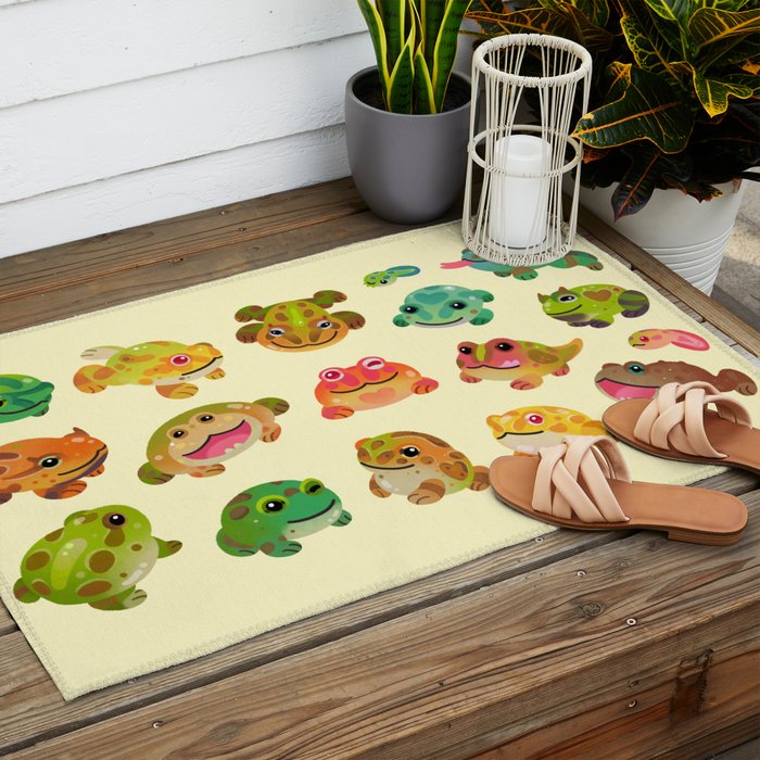 Horned frog - bright Outdoor Rug Gallery Image 2