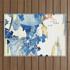 An Evening View of Fuji (Fuji no Yukei) by Utagawa Kuniyoshi  Outdoor Rug Gallery Image 1