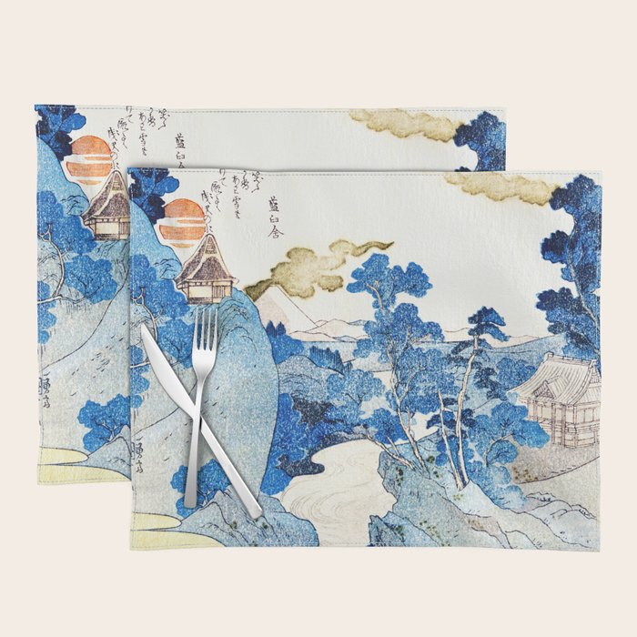 An Evening View of Fuji (Fuji no Yukei) by Utagawa Kuniyoshi  Placemat Gallery Image 1