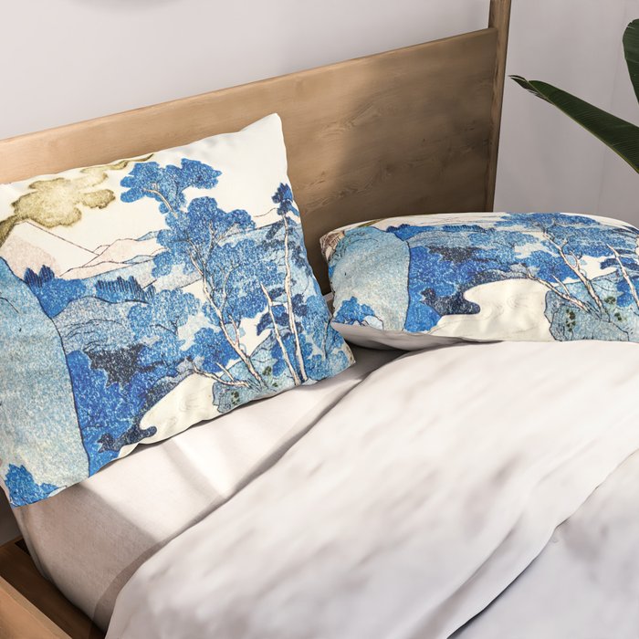 An Evening View of Fuji (Fuji no Yukei) by Utagawa Kuniyoshi  Pillow Sham Gallery Image 2
