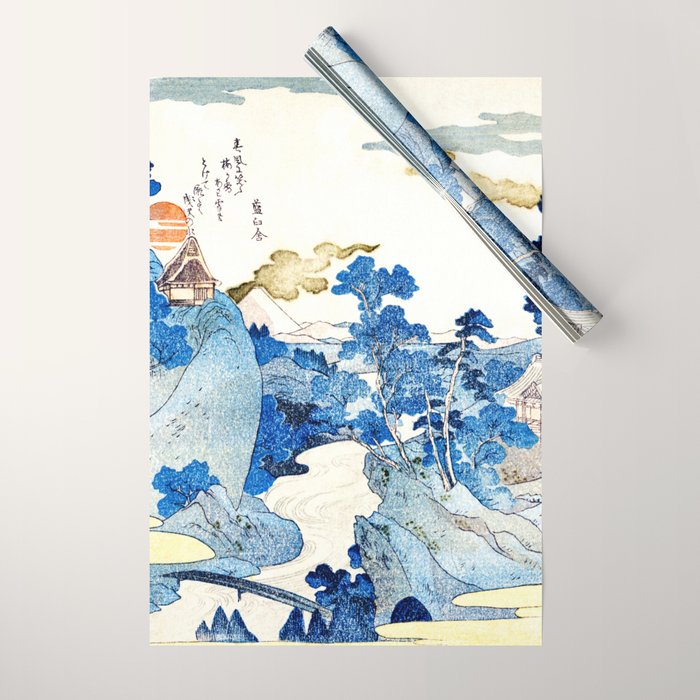 An Evening View of Fuji (Fuji no Yukei) by Utagawa Kuniyoshi  Wrapping Paper Gallery Image 1