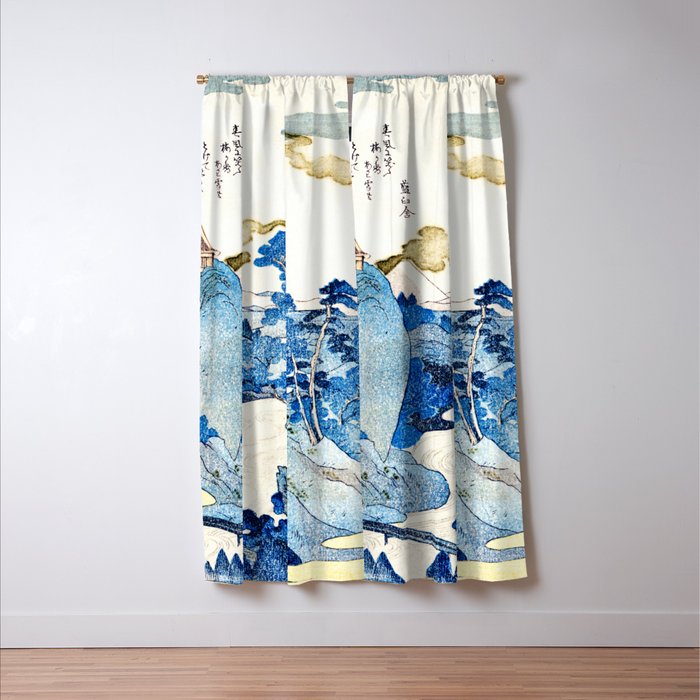 An Evening View of Fuji (Fuji no Yukei) by Utagawa Kuniyoshi  Window Curtain Gallery Image 3