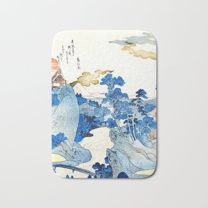 An Evening View of Fuji (Fuji no Yukei) by Utagawa Kuniyoshi  Bath Mat Gallery Image 1