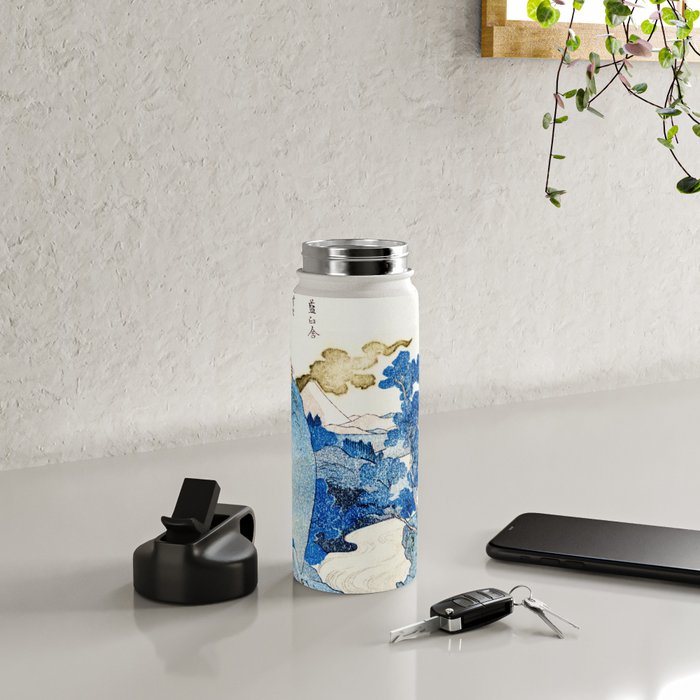 An Evening View of Fuji (Fuji no Yukei) by Utagawa Kuniyoshi  Water Bottle Gallery Image 4