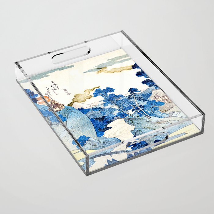 An Evening View of Fuji (Fuji no Yukei) by Utagawa Kuniyoshi  Acrylic Tray Gallery Image 1