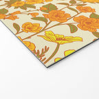 Yellow Vintage-Inspired 70s Floral Cottage Garden Welcome Mat Gallery Image 2