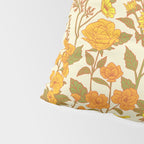Yellow Vintage-Inspired 70s Floral Cottage Garden Pillow Sham Gallery Image 4