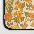 Yellow Vintage-Inspired 70s Floral Cottage Garden Laptop Sleeve Gallery Image 3