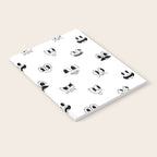Vintage cartoon mascot face doodle pattern Notebook Gallery Image 2