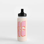DANG - western style saloon font in retro mod colors (bright pink and orange) Water Bottle Gallery Image 2