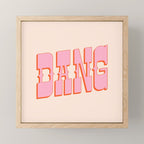 DANG - western style saloon font in retro mod colors (bright pink and orange) Mini Art Print Gallery Image 1
