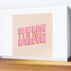 DANG - western style saloon font in retro mod colors (bright pink and orange) Wall Mural Gallery Image 2