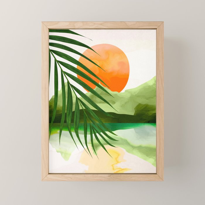 Abstract Art Tropical Leaves 140 Mini Art Print Gallery Image 1