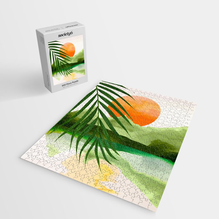 Abstract Art Tropical Leaves 140 Jigsaw Puzzle Gallery Image 2