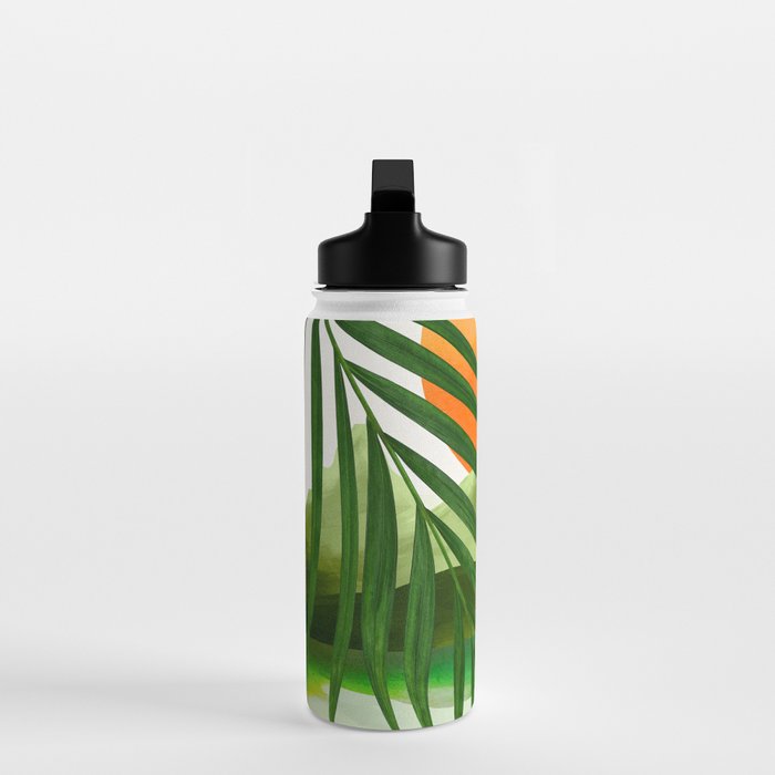 Abstract Art Tropical Leaves 140 Water Bottle Gallery Image 3