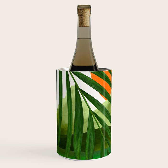 Abstract Art Tropical Leaves 140 Wine Chiller Gallery Image 2