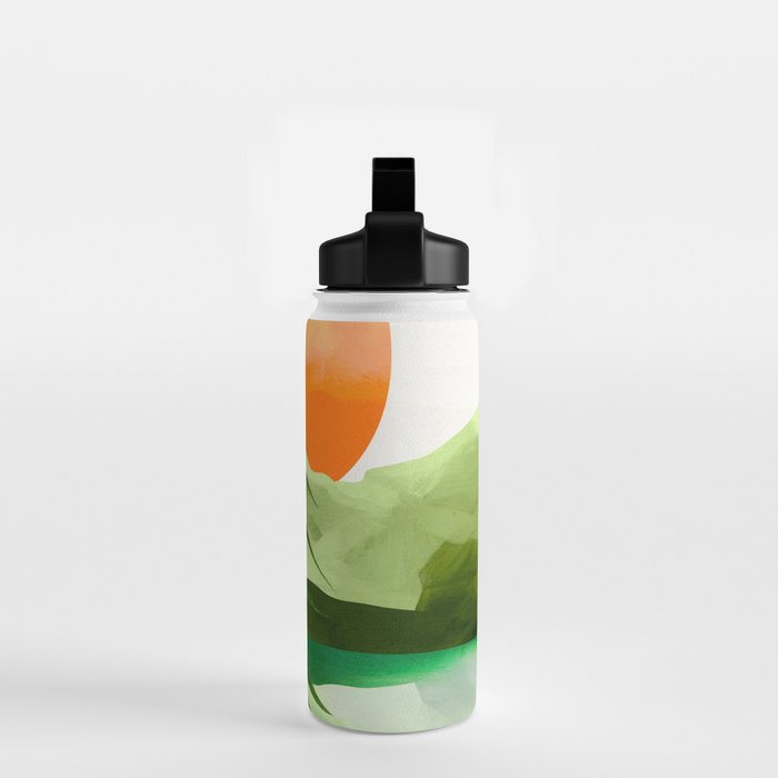 Abstract Art Tropical Leaves 140 Water Bottle Gallery Image 2
