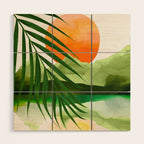 Abstract Art Tropical Leaves 140 Wood Wall Art Gallery Image 1