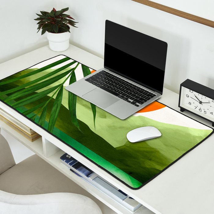Abstract Art Tropical Leaves 140 Desk Mat Gallery Image 2