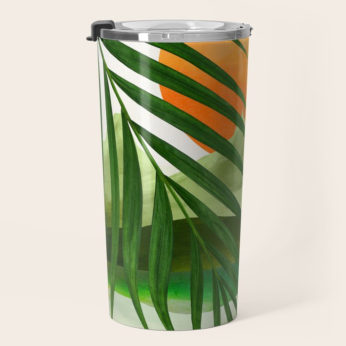 Abstract Art Tropical Leaves 140 Travel Mug Gallery Image 3