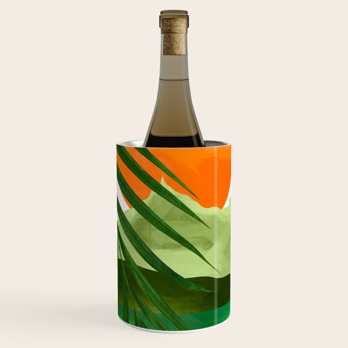Abstract Art Tropical Leaves 140 Wine Chiller Gallery Image 1