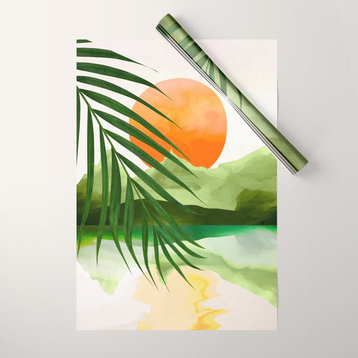 Abstract Art Tropical Leaves 140 Wrapping Paper Gallery Image 1