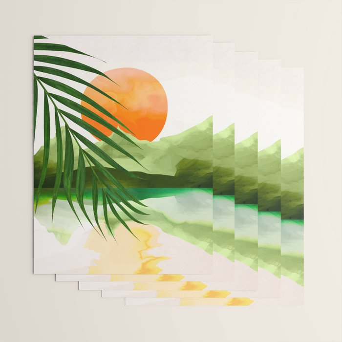 Abstract Art Tropical Leaves 140 Wrapping Paper Gallery Image 3