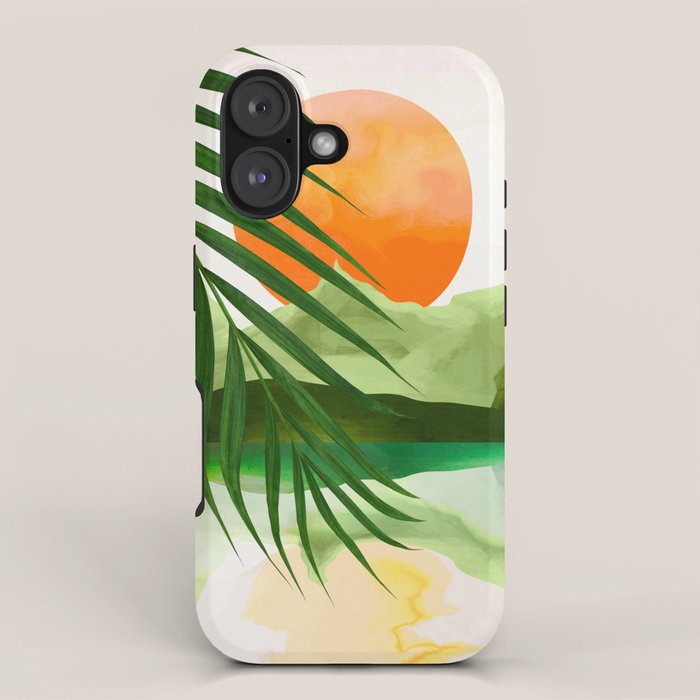 Abstract Art Tropical Leaves 140 iPhone Case Gallery Image 1