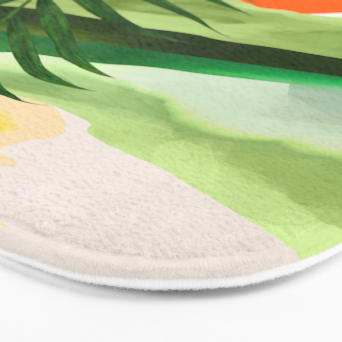 Abstract Art Tropical Leaves 140 Bath Mat Gallery Image 3