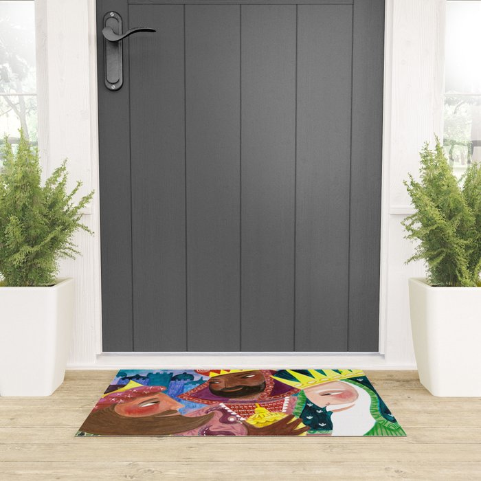 Christmas rejoice three wisemen kings star Welcome Mat Gallery Image 3