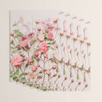 Flowers - Pastel Wildflowers and Pink Roses - Flat lay Florals Wrapping Paper Gallery Image 3